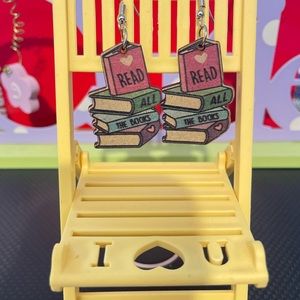 Fun book earrings